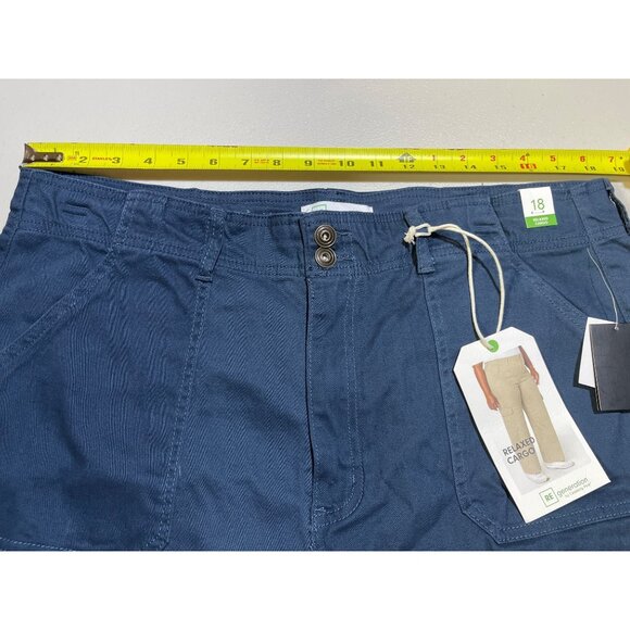Regeneration By Celebrity Pink Womens Size 18 RELAXED Cargo Pants Blue - Picture 3 of 10